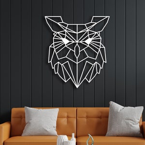 Metal Geometric Owl Wall Decor, Owl Wall Art, Owl Decor, Bird Sign, Living Room Office Decoration, Wall Hangings, Owl Lover Gift, Gifts