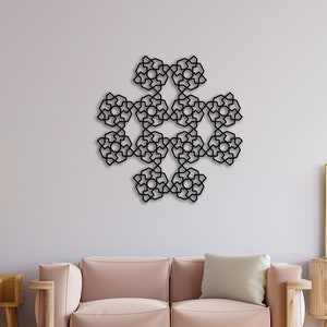 Modern Metal Wall Art, Unique Geometric Wall Art, Metal Wall Art, Housewarming Gift, Office Decor, Modern Wall Decor for Living Room