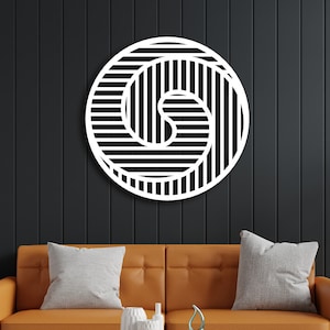Symmetrical Metal Wall Art, Spiral Wall Art, Modern Wall Decor,Metal Wall Art, Abstract Wall Art, Unique Wall Decor, Office Metal Wall Decor