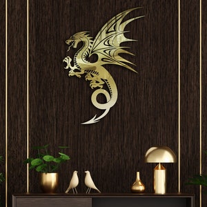 Dragon Metal Wall Art, Dragon Wall Hanging, Ancient Dragon Hand Drawing Style, Chinese Dragon Wall Art, Ancient Chinese Culture Wall Decor