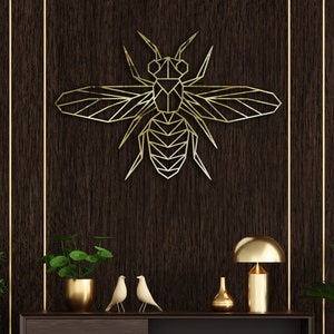Metal Geometric Housefly Wall Art, Metal Decor, House Fly Wall Art Decor, Wall Decoration, Living Room Decoration Ideas, Bedroom Decor
