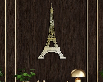 Arte de pared de metal con la Torre Eiffel de París, arte de metal de París, arte de pared con la Torre Eiffel, regalo de oficina con la Torre Eiffel, decoración de oficina, adornos de pared de metal, regalo de Navidad