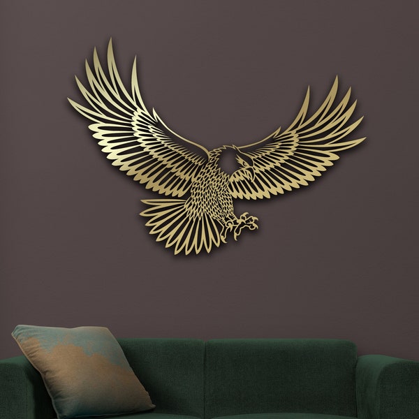 Metal Eagle Wall Art, Large Eagle, Metal Wall Decor, Metal Wall Hangings, Home Living Room Decoration, Metal Eagle Bird, Adler Wall Art