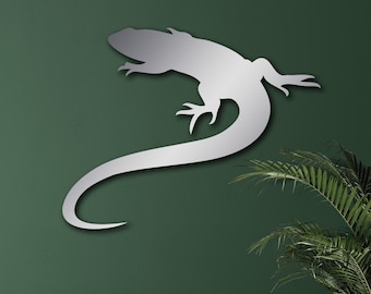 Lizard Metal Wall Art, Metal Lizard Home Decor, Lizard Wall Decor, Living Room Wall Art, Outdoor Wall Decor, Lizard Lover, Lizard Gift