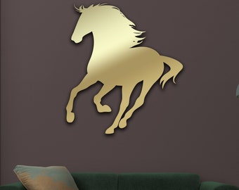 Metal Horse Wall Art, Metal Wall Decoration, Horse Wall Decor, Livingroom Decor, Wall Hangings, Farmhouse Decor,Wildlife Horse Lover Gift