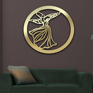 Mevlana Rumi Wall Decor, Metal Islamic Wall Art, Metal Islamic Wall Decor, Islamic Home Decor, Islamic Golden Decoration, Mashallah