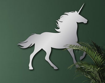 Metal Unicorn Wall Art, Decor Horse Art Unicorn Wall Art, Housewarming Gift, Home Decor, Office Decor, Horse Lover Gift, Animal Wall Art