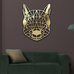 Geometric Metal Squirrel Head Wall Art, Squirrel Wall Decor, Metal Decor, Decor, Wall Hangings, Farmhouse Decor, Squirrel Lover Gift