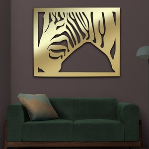 Geometric Metal Zebra Wall Decor, Safari Animals, Zebra Wall Decor, Zebra Metal Wall Art, Zebra Lover Gift, Home Decor, Different gift