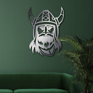 Viking Warrior Metal Wall Art, Nordic Viking Metal Wall Art, Vikings Metal Wall Art, Scandinavia Art, Kids Room Decor,Gift For Warrior Lover