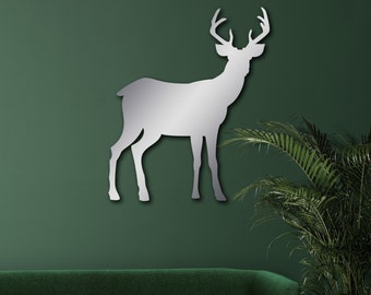 Metal Deer Wall Art, Deer Home Decor, Deer Metal Wall Decor, Unique Living Room Wall Decor, Housewarming gift, Deer Lover Gift, Metal Art