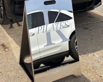 Weatherproof Sidewalk Sign, Premium A-Frame Sign, Double-Sided Pavement Board, Perfect for Nail Salons, Beauty Centers & Spas
