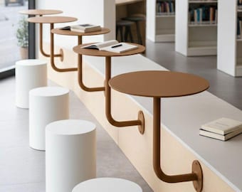 Wall Mounted Cocktail Table, Commercial Wall Mounted Cafe Table | Bistro Table for Restaurants | Space Saving Solution, Outdoor Bar Counter