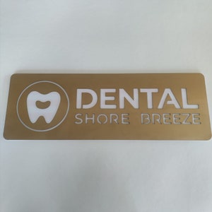 Insegna per dentista, Taglio laser personalizzato, Insegna per affari, Insegna per clinica odontoiatrica, Segnaletica per reception, Logo 3D, Logo da parete per ufficio, Segnaletica personalizzata