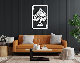 Ace Of Spades Card Wall Art, Metal Wall Sign, Metal Wall Hanging, Ace Of Spades Card, Playing Cards, Metal Home Decor, Housewarming Gift