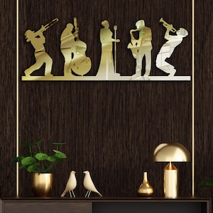 Metal Musicians Wall Art, Jazz Band Wall Art , Music Metal Wall Decor , Home Decor, Music Metal Jazz Group Sign, Housewarming, Wall Art