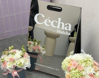 A-Frame Pavement Sign, Double-Sided Custom Sign for Beauty Salons & Spas, Portable and Modern Sandwich Board for Shops