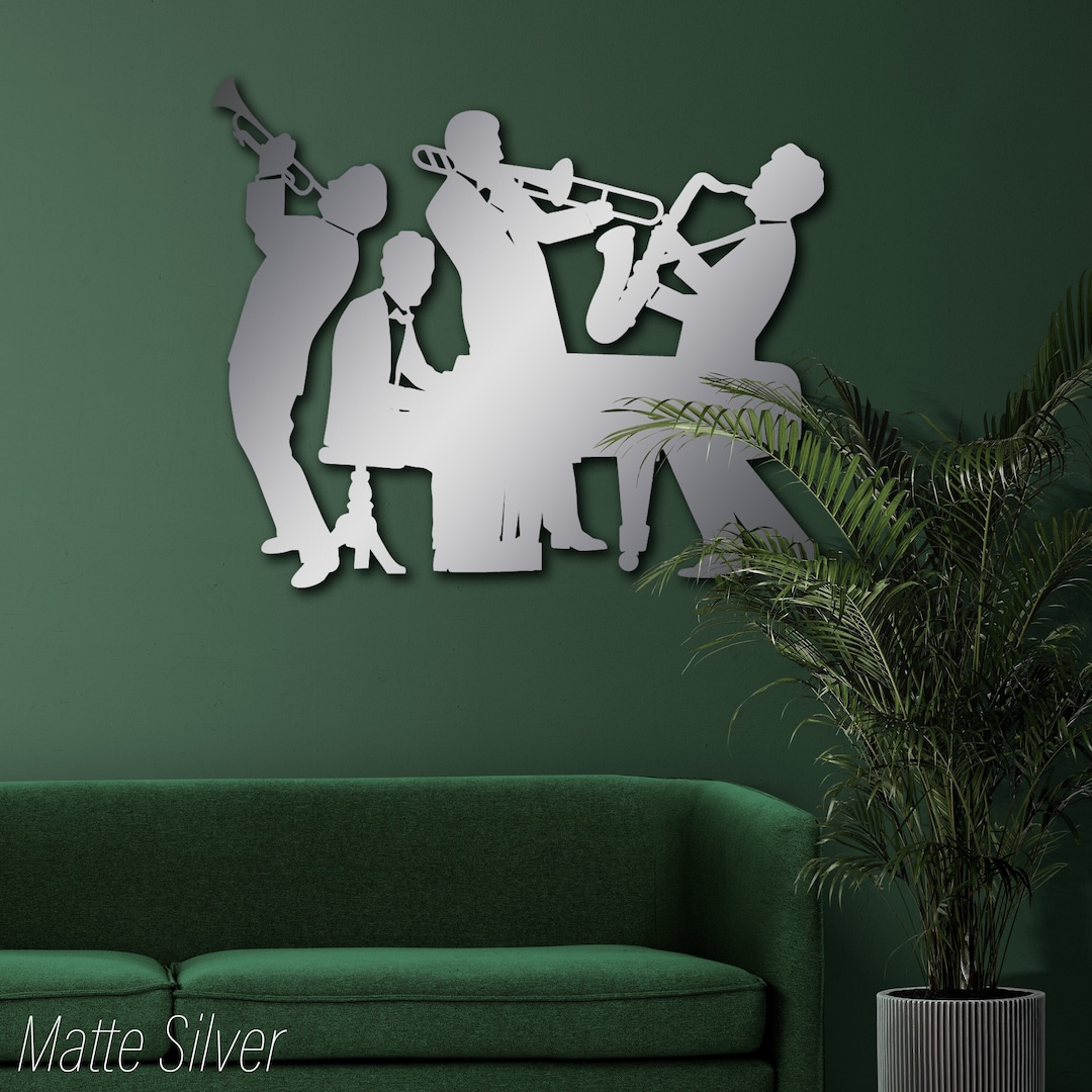 Musicians Metal Wall Art, Jazz Band Wall Art , Piano Metal Wall Decor