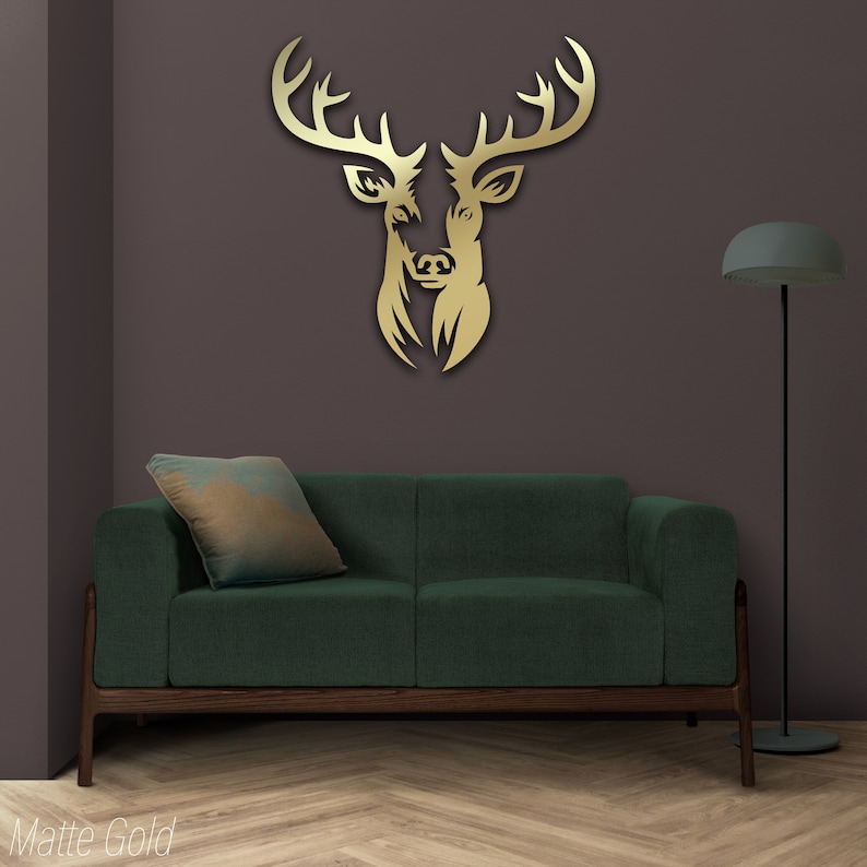 Metal Deer Head Wall Art Deer Head Wall Art Deer Lovers Etsy