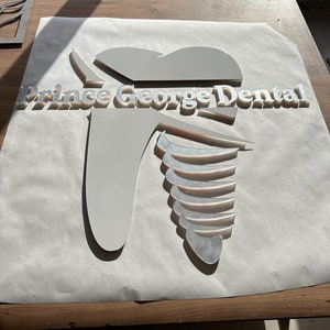 Dental Clinic Sign, Reception Signage, Business Sign, 3D Logo, Office Wall Logo, Custom sign, Personalized Signage, Reception Wall Logo