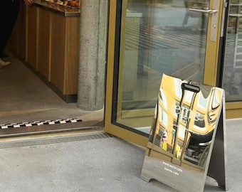 Premium A- Frame Schild, wetterfestes Gehwegschild, doppelseitiges Straßenpflasterbrett, perfekt für Nagelstudios, Schönheitszentren und Spas