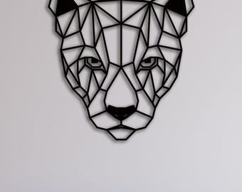 Metal Geometric Puma Wall Decor, Geometric Wall Art, Christmas Gift, Puma Sign, Living Room Office Decoration, Wall Hanging, Puma Lover Gift
