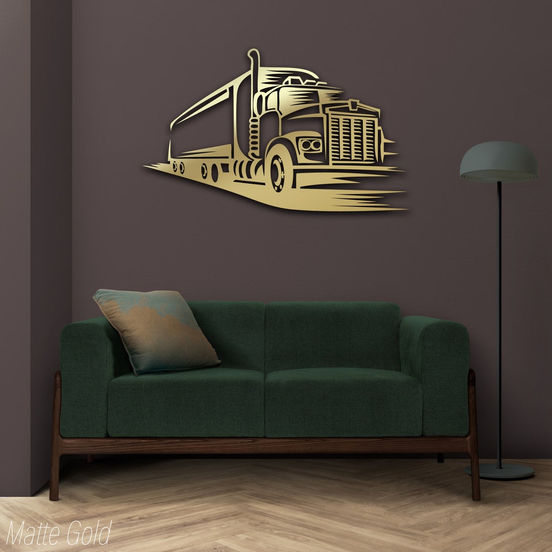 Metal Truck Wall Art, Truck Wall Decor, Gift for Truck Lovers, Truck