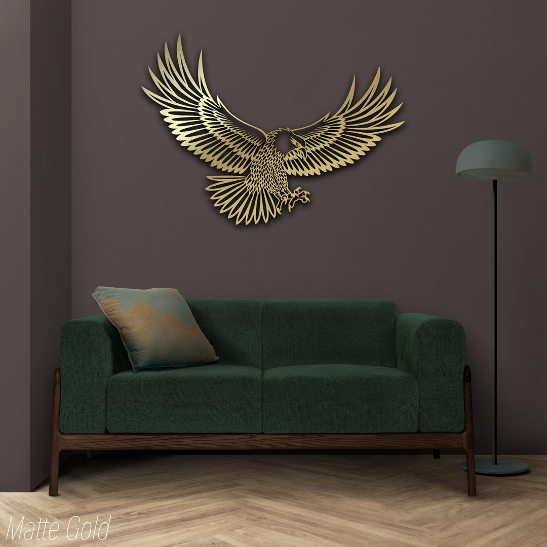 Metal Eagle Wall Art, Large Eagle, Metal Wall Decor, Metal Wall