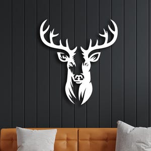 Deer Lovers, Metal Deer Head Wall Art, Deer Head Wall Art, Unique Living Room Wall Decor, Wall Hangings, Christmas gift, Housewarming Gift