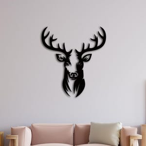 Metal Deer Head Wall Art, Deer Head Wall Art, Deer Lovers, Unique Living Room Wall Decor, Christmas Gift, Christmas gift, Housewarming Gift
