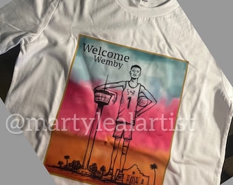 Welcome Wemby t-shirt for San Antonio Spurs fans (Fiesta-colors Edition)