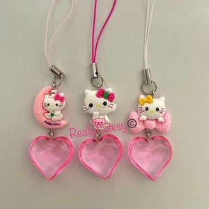 Kitty Phone Charm Keychain