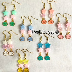 Cute Cloud Star Kawaii Earrings