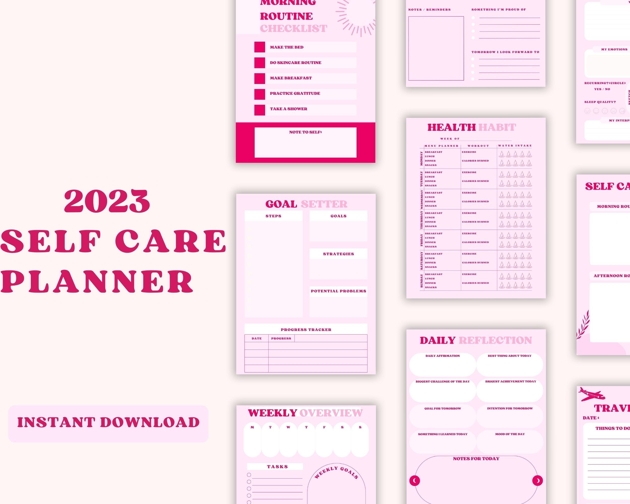 Self Care Digital Download Planner Printable Templates Self Love ...