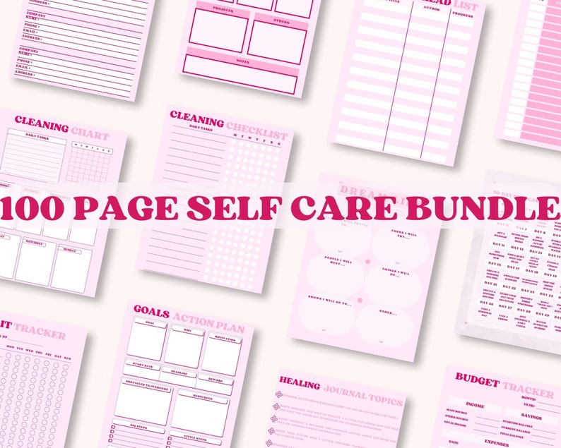 Self Care Digital Download Planner Printable Templates Self Love ...
