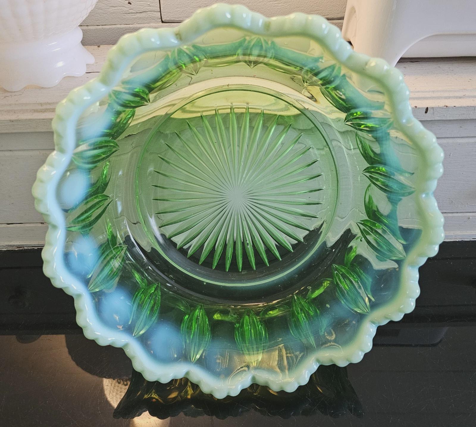 s新品SARGASSO GLASS BOWL | green VINTAGE Heavy GREEN GLASS Bowl, Green VASE, Vintage Glass Bowl Light