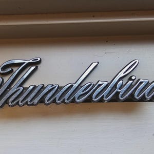 Vintage Ford Thunderbird Chrome Script Emblem D6SB-16098-AA Metal OEM 1970s