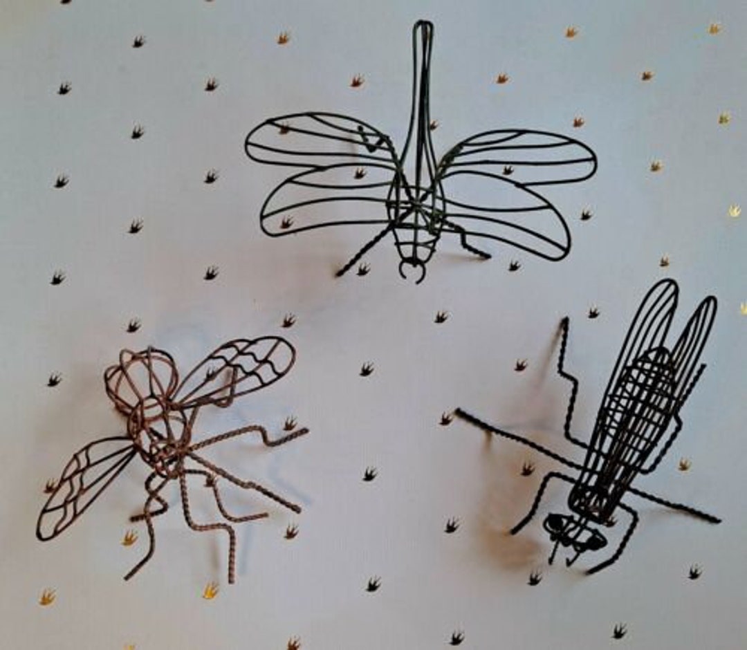 Wire Model Insects Slovakian Wire Art Insects, Crafters Known as Drotars, Set of 3 ...