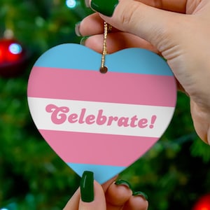 Transgender Pride Ornament, Transgender MTF, MTF Products, Pride Gear, mtf stuff, Transgender Gift, Trans mtf, Male to Female, LGBTQ Ally