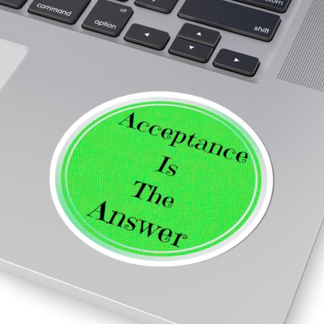Acceptance Sticker, Serenity Prayer, Radical Acceptance, Recovery ...