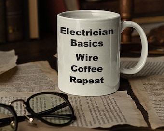 Electrician Gifts, Electrician, Gift for Electrician, Lineman Gifts, Funny Electrician, Electrician Mug, Electrical Engineer, Gift for Dad