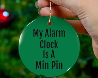 Min Pin Ornament, Miniature Pinscher Ornament, Christmas Ornament, Min Pin Merch, Min Pin Gifts, Min Pin Grandpa, Miniature Pinscher Gifts