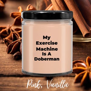 Dobermann Pinscher, Duftkerze, Dobermann Geschenk, Hundekerze, Dobermann Mom, Hundesitter Geschenk, lustige Hundekerze, Haustierkerze, Einweihungsgeschenk