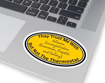 CRNA Gift, Funny Nurse Sticker, Fun CRNA Gift, Anesthetic Nurse, Nurse Sticker, Nurse Retirement, Nurse Anesthetist, Nurse Humor Sticker