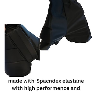 May include: Black padded shorts made with a blend of spandex and elastane for high performance and comfort.