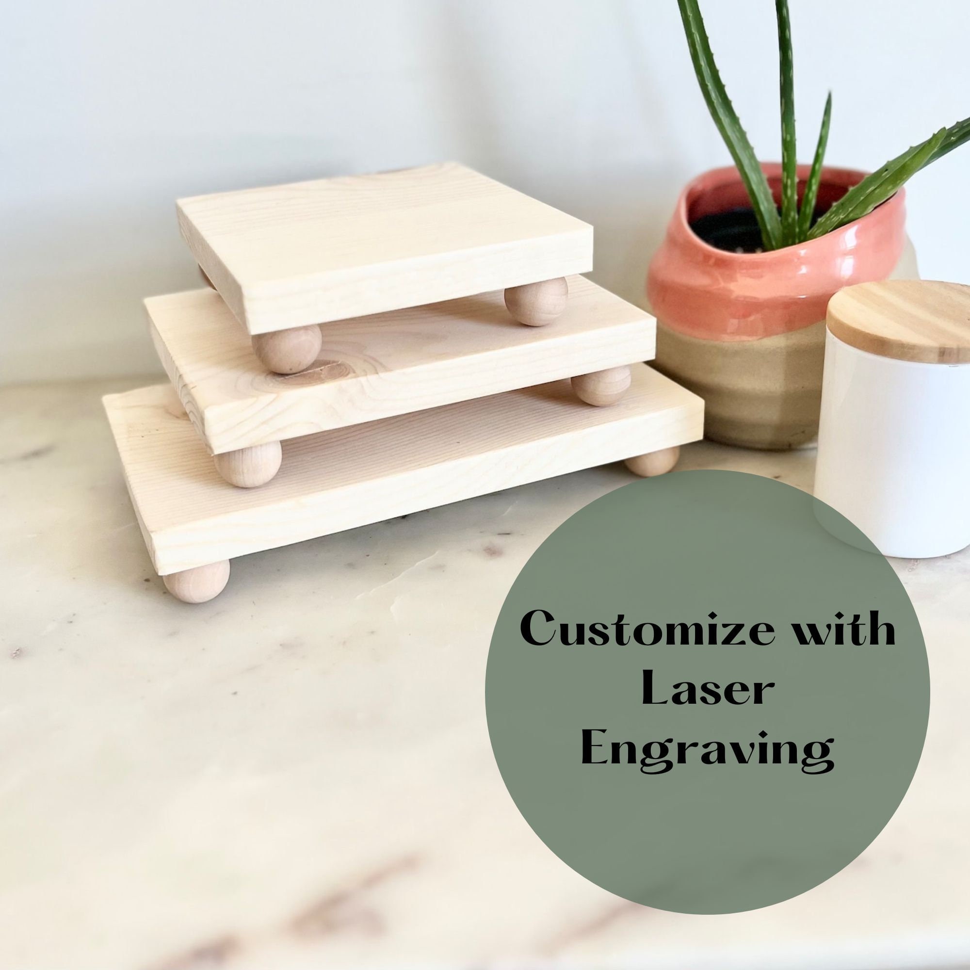 Wood Riser Dessert Table Stand Wood Centerpiece Stand Wedding Table