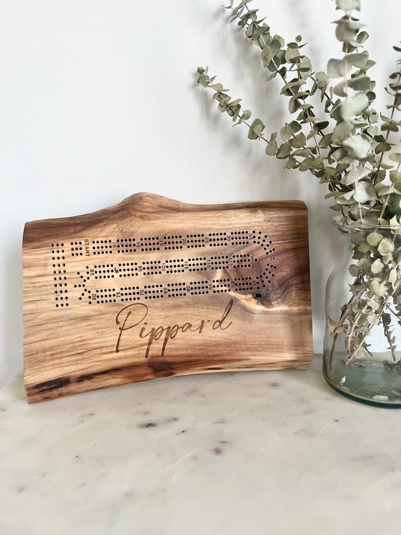 Personalized Cribbage Board Family Heirloom Gift Personalized Crib