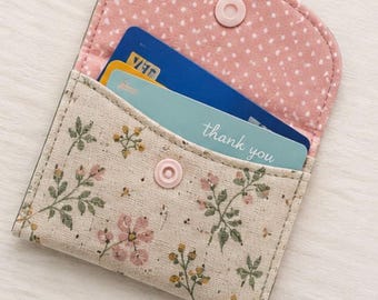 Card Fabric Pouch PDF Sewing Pattern | Beginner Snap Card Case (Digital Download)