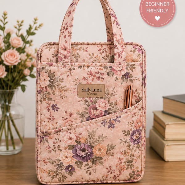 Patron de couture pour housse de Bible, pochette pour livre avec poignées, facile à réaliser (téléchargement PDF)