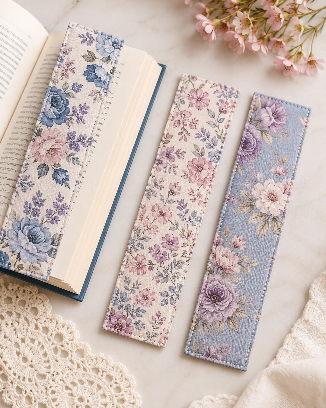 Floral Fabric Bookmark Sewing Pattern (PDF Download) - Etsy
